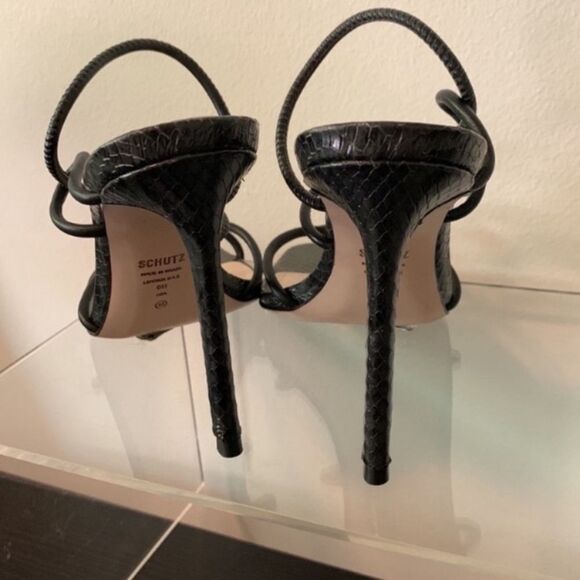 SCHUTZ Black Strappy Heels - Picture 5 of 9
